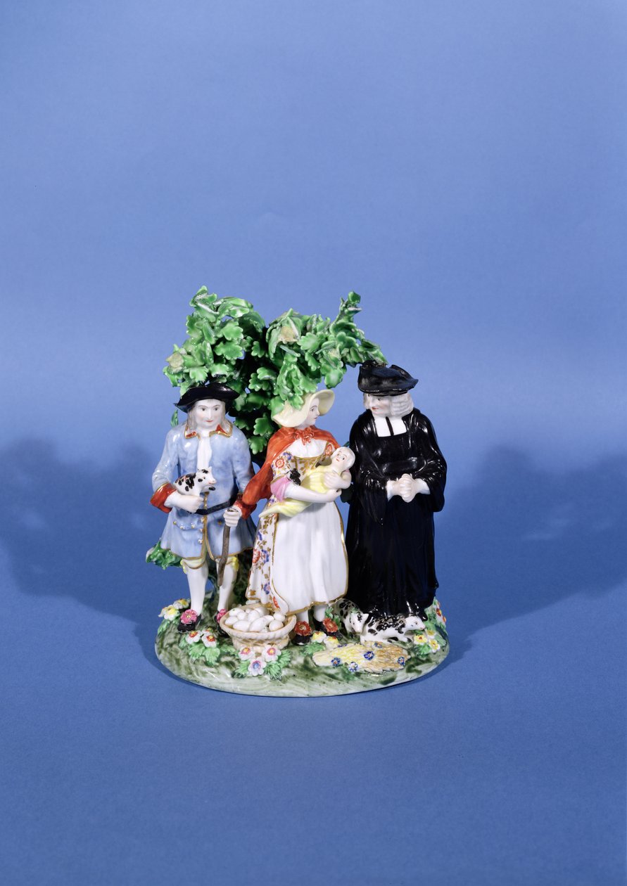 The Tithe Pig, Derby-gruppen, ca. 1775 (porselen) av English School