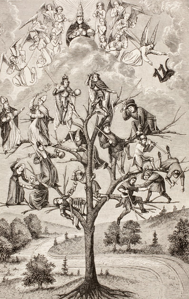 Kampens tre, ca. 1880 av English School