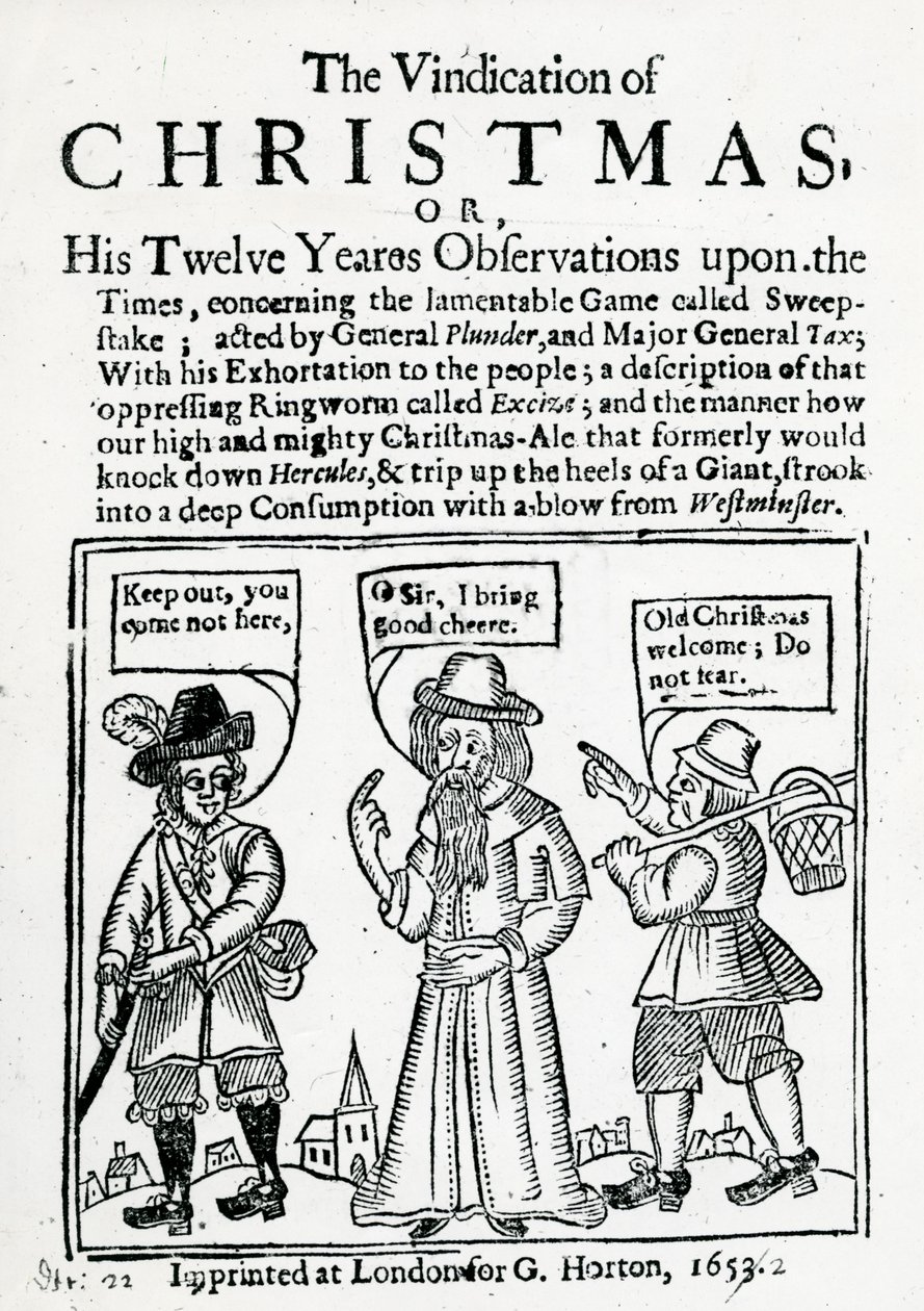The Vindication of Christmas, 1653 (tresnitt og boktrykk) av English School