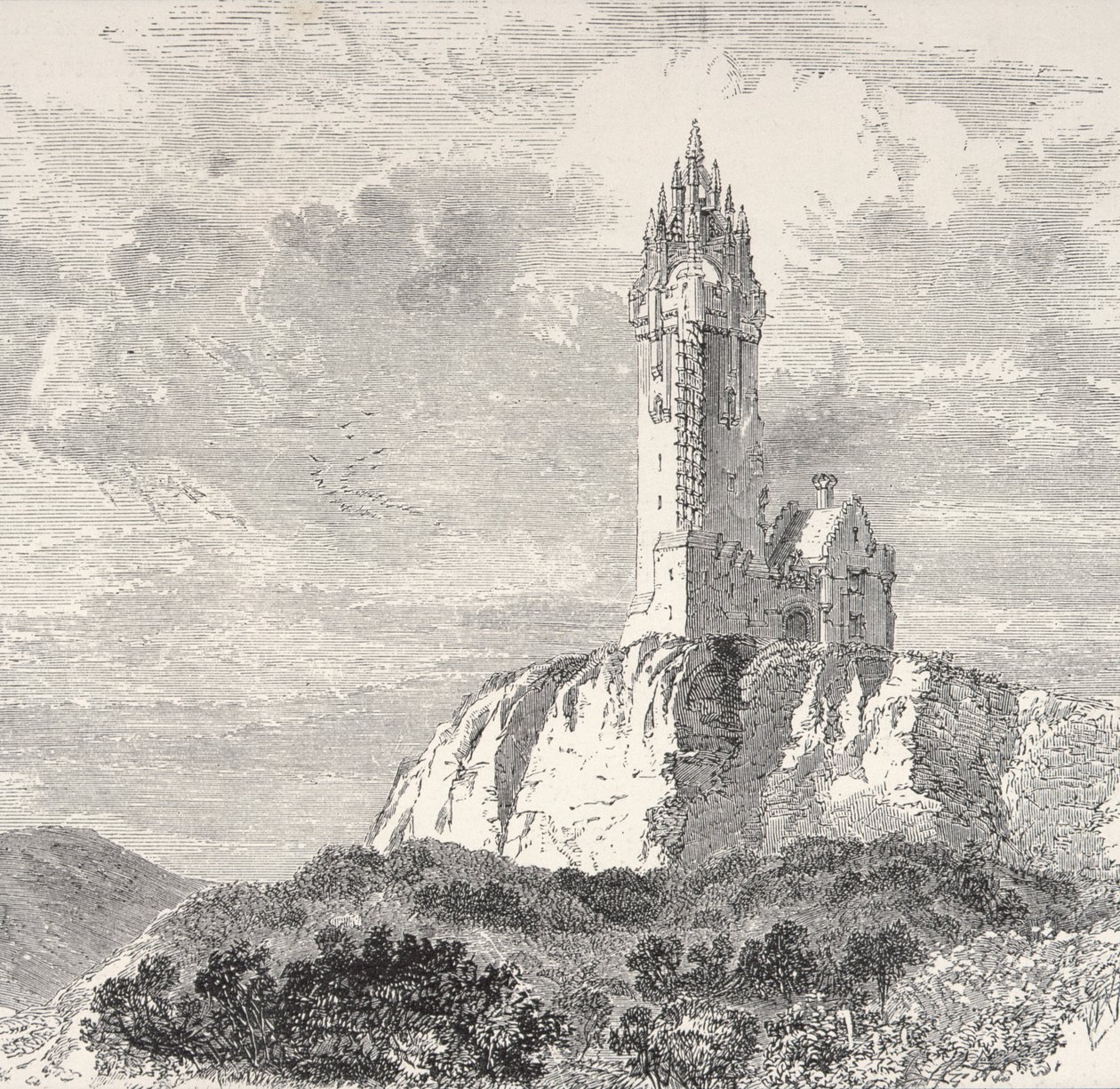 Wallace Monument, Stirling, ca. 1880, fra 