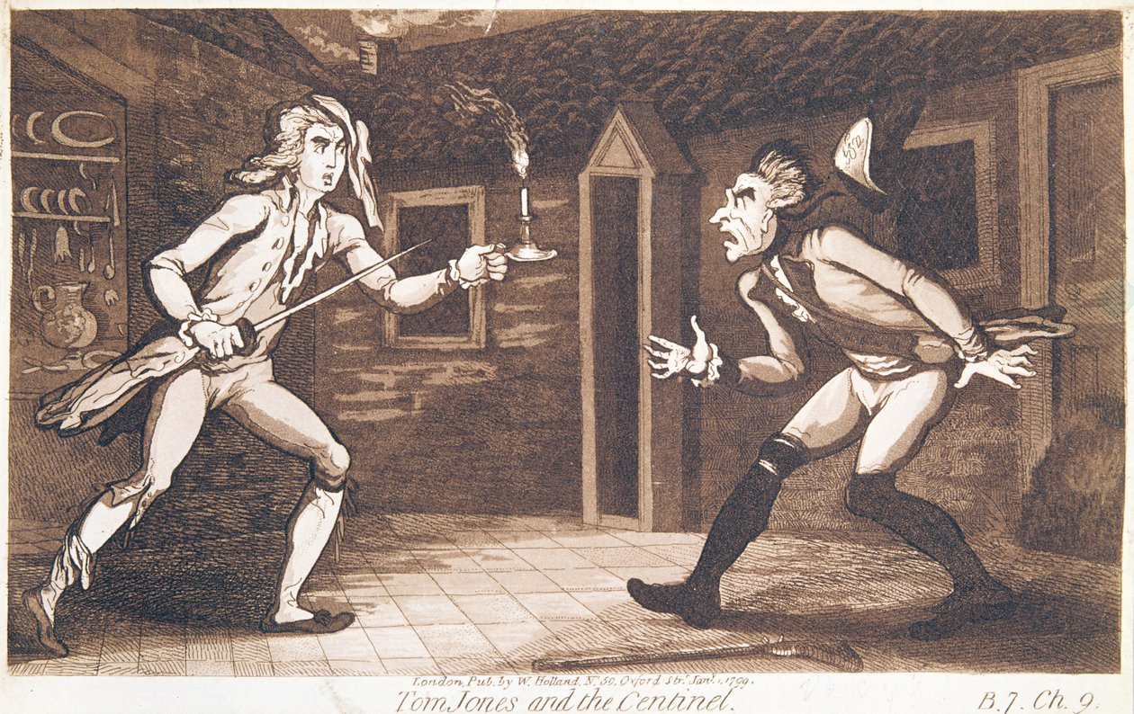 Tom Jones and the Centinel, 1799 av English School