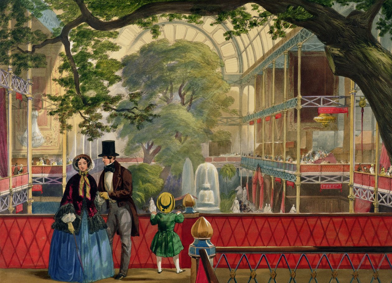 Utsikt over balkongen, fra Dickinsons Comprehensive Pictures of the Great Exhibition of 1851, publisert 1854 av English School
