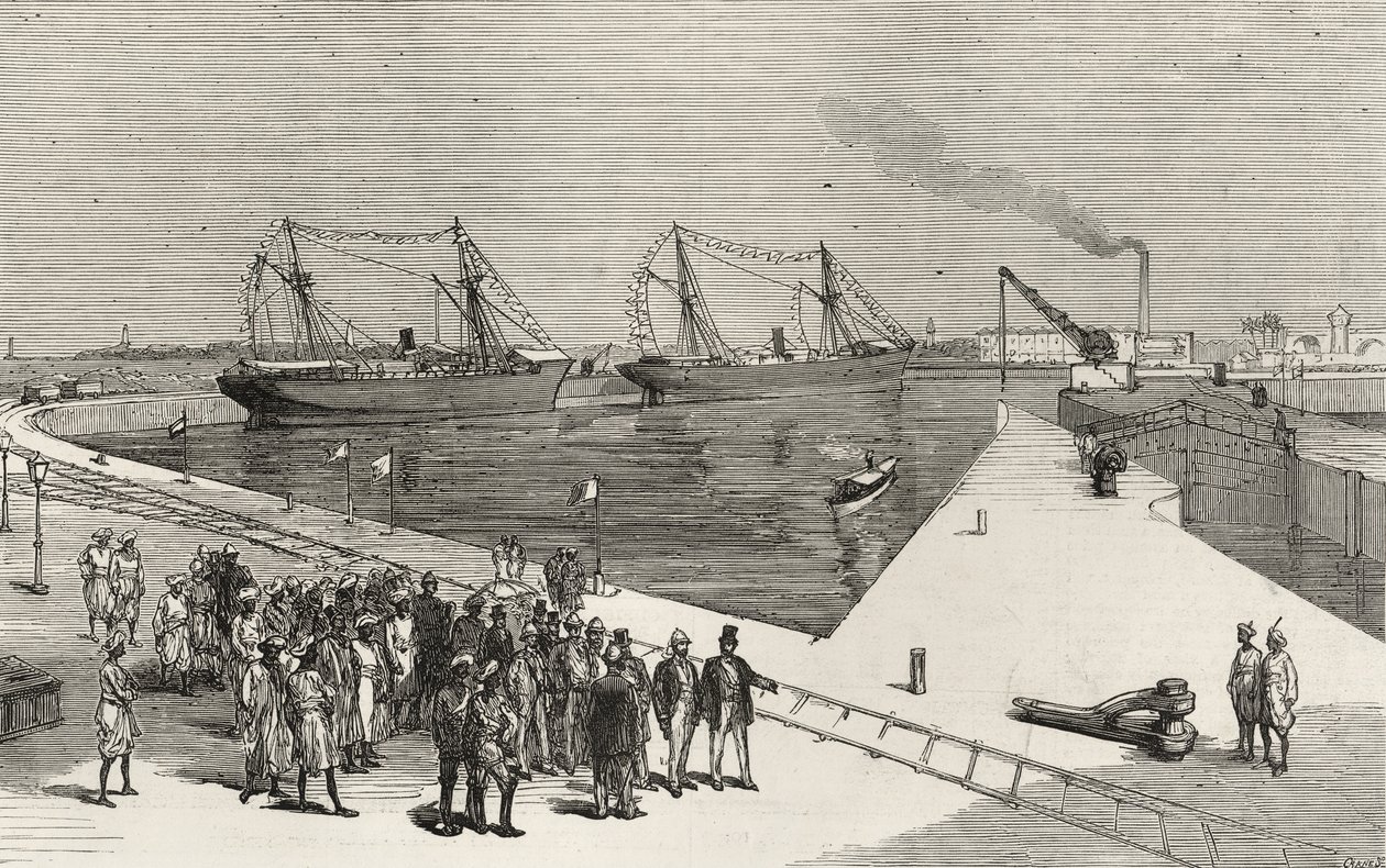 Besøk av visekongen av India til Sassoon Dock i Bombay, fra 