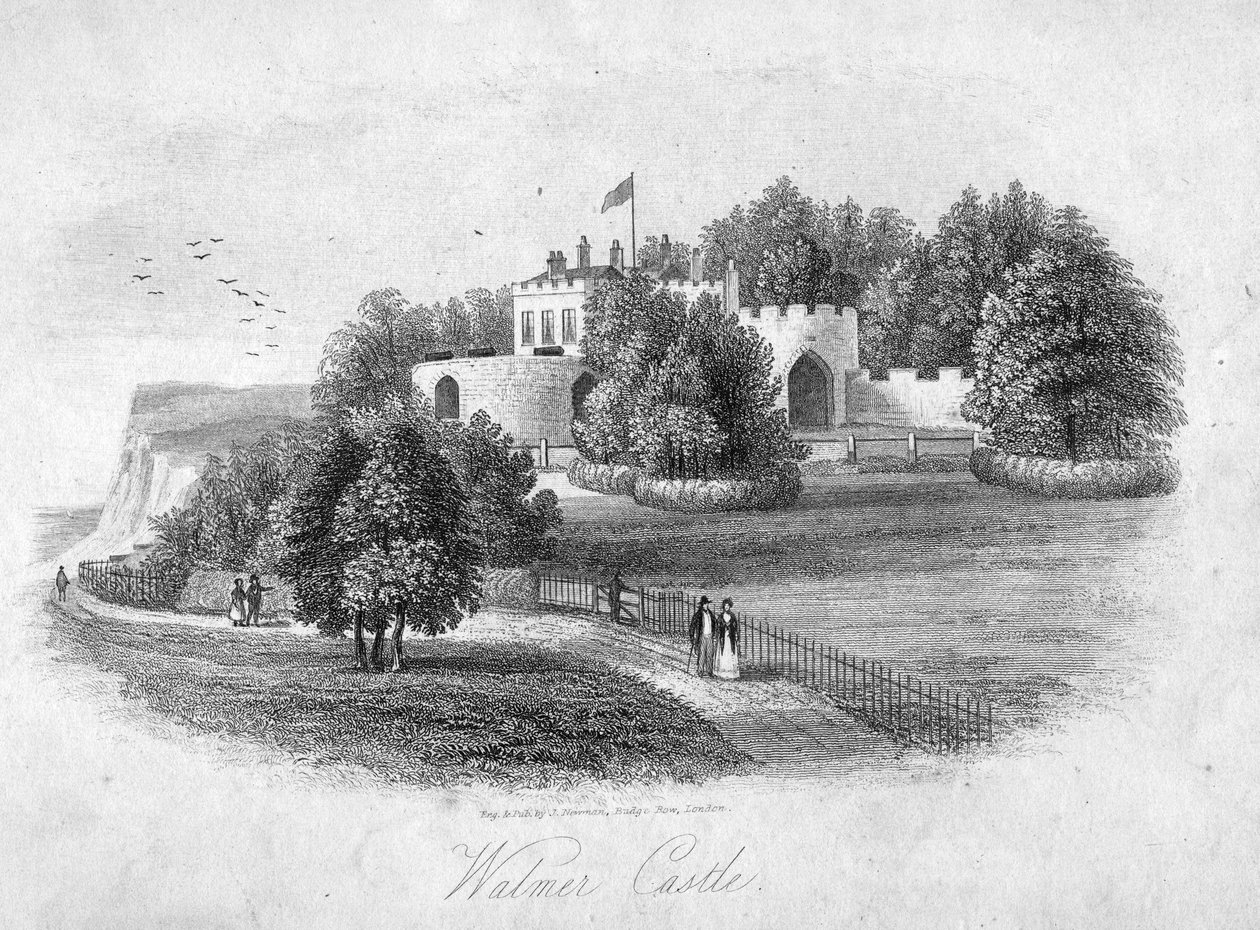 Walmer Castle, gravert av J. Newman av English School
