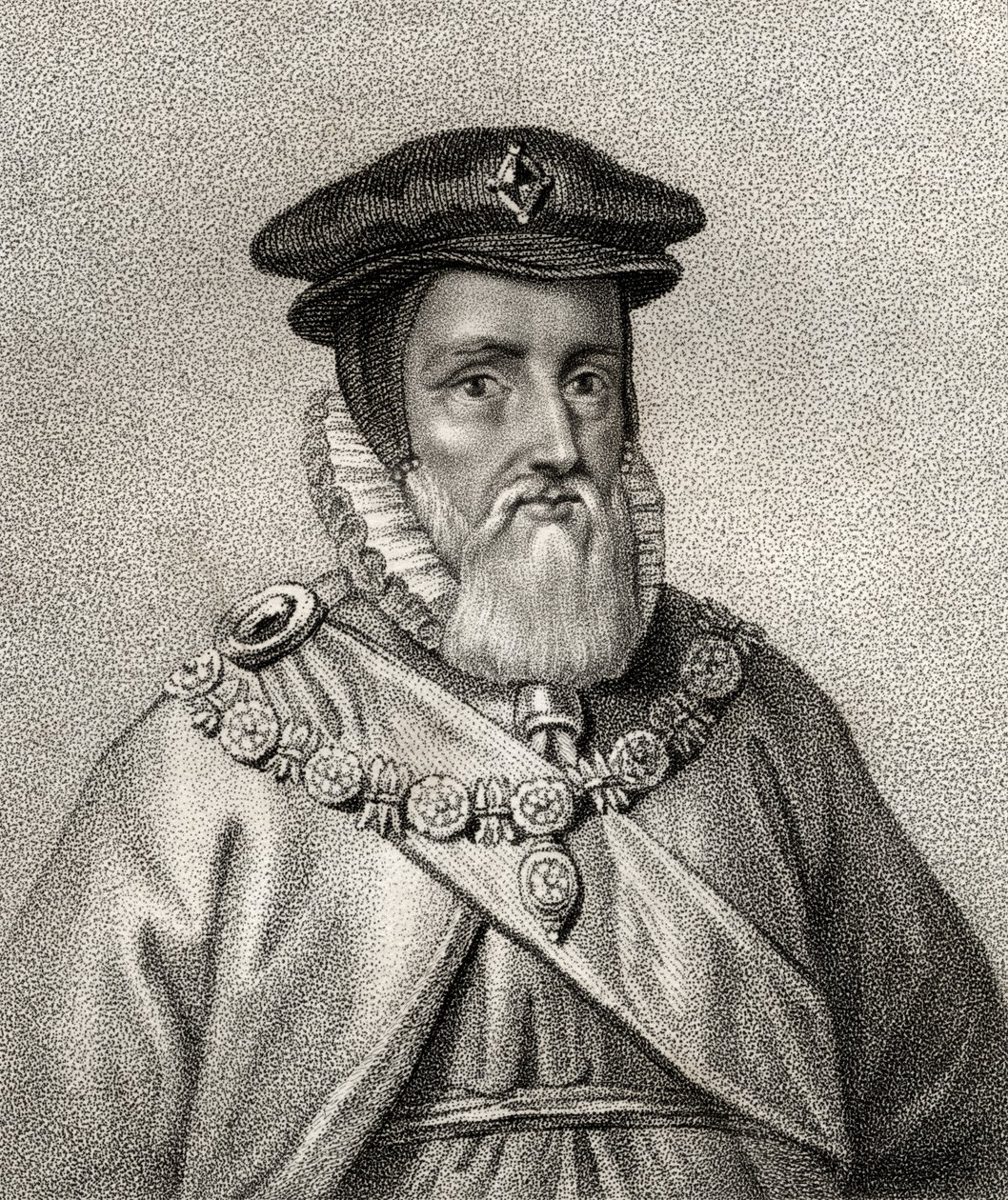 William Cecil, illustrasjon fra 'A catalogue of Royal and Noble Authors, Volume II', utgitt i 1806 av English School