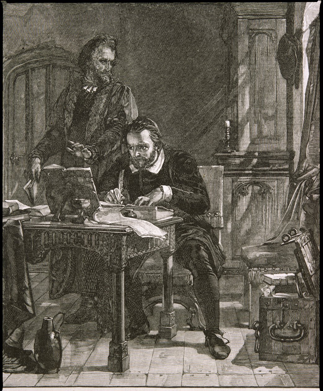 William Tyndale (ca. 1492-1536) på jobb av English School