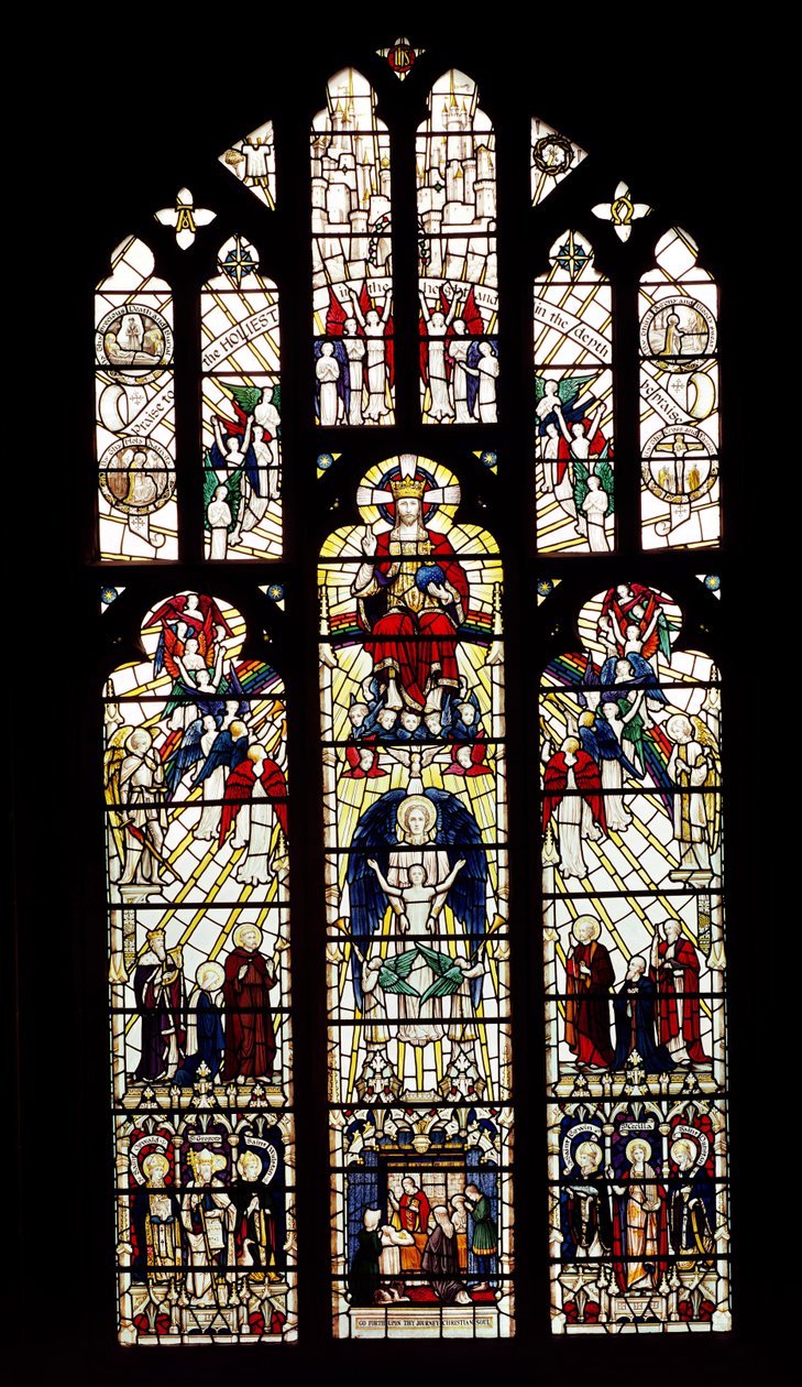 Vindu i Worcester Cathedral, 1400-tallet (farget glass) av English School