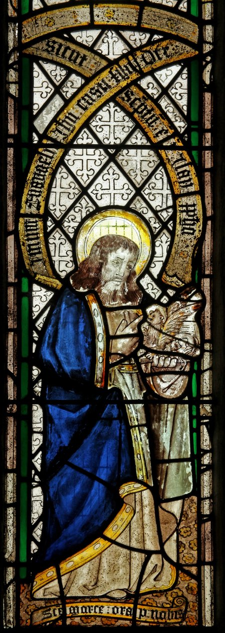 Vindu s5 som viser evangelisten: St Mark (farget glass) av English School