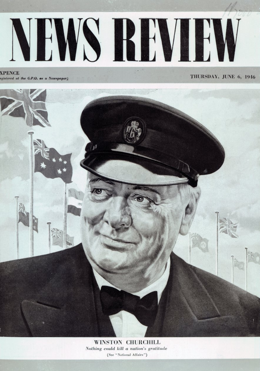 Winston Churchill, fra forsiden av 