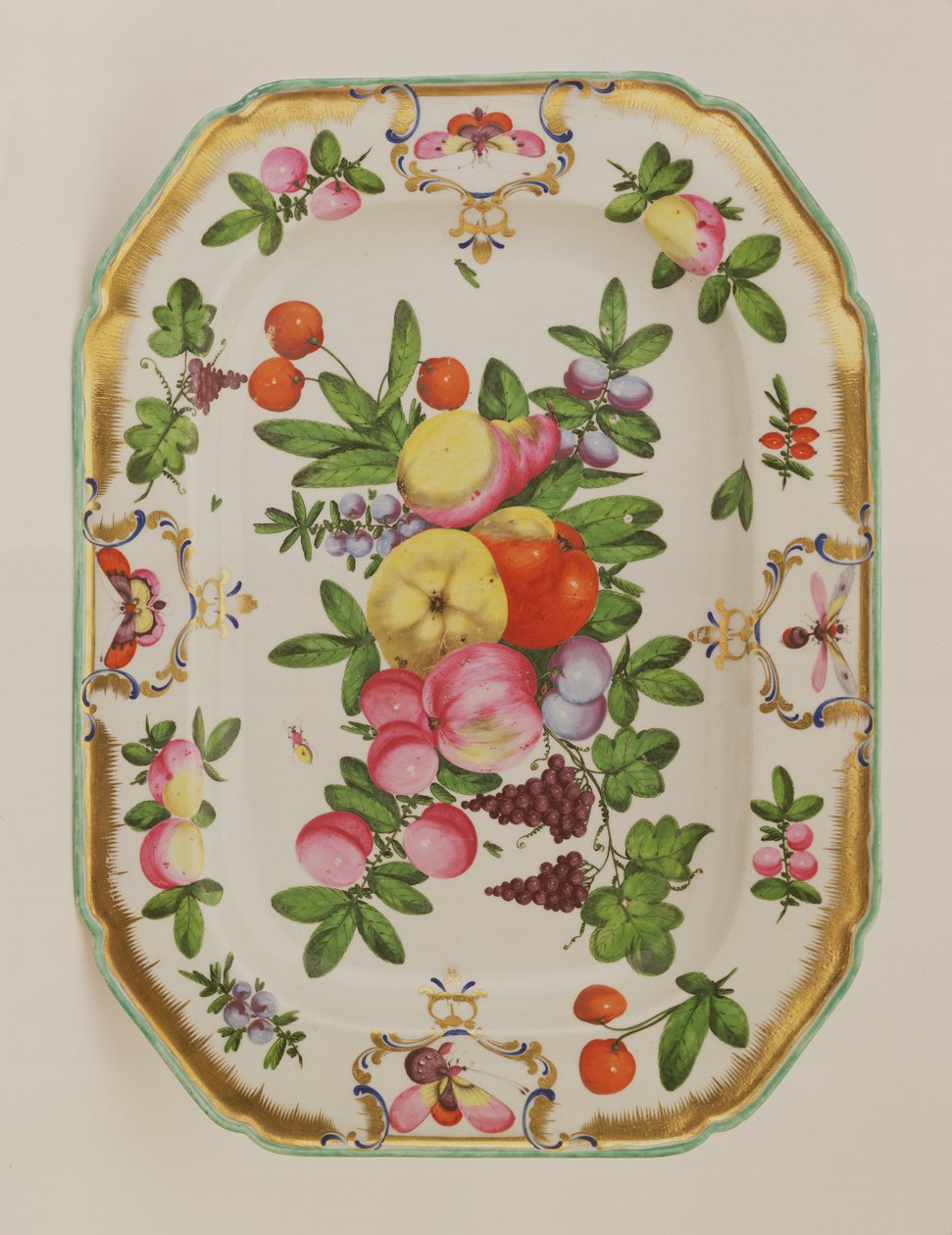 Worcester avlangt fat fra Duke of Gloucester-tjenesten, 1775-78 (porselen) av English School