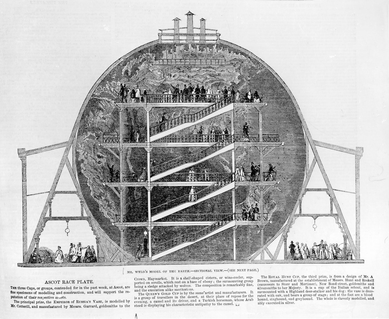 Wylds modell av jorden, 1851 av English School