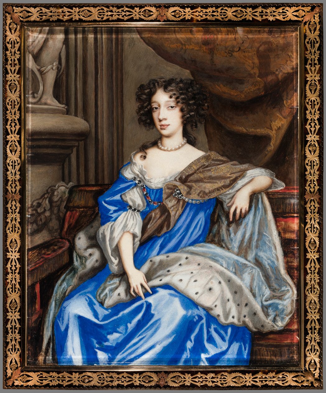 Portrett av Maria av Modena, ca. 1673. av English Nicholas Dixon c. 1645¨after 1708.