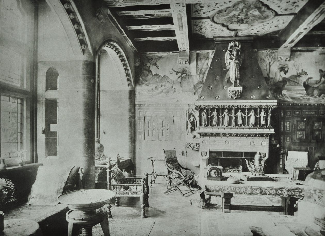 9 Melbury Road: salong, 1890 av English Photographer
