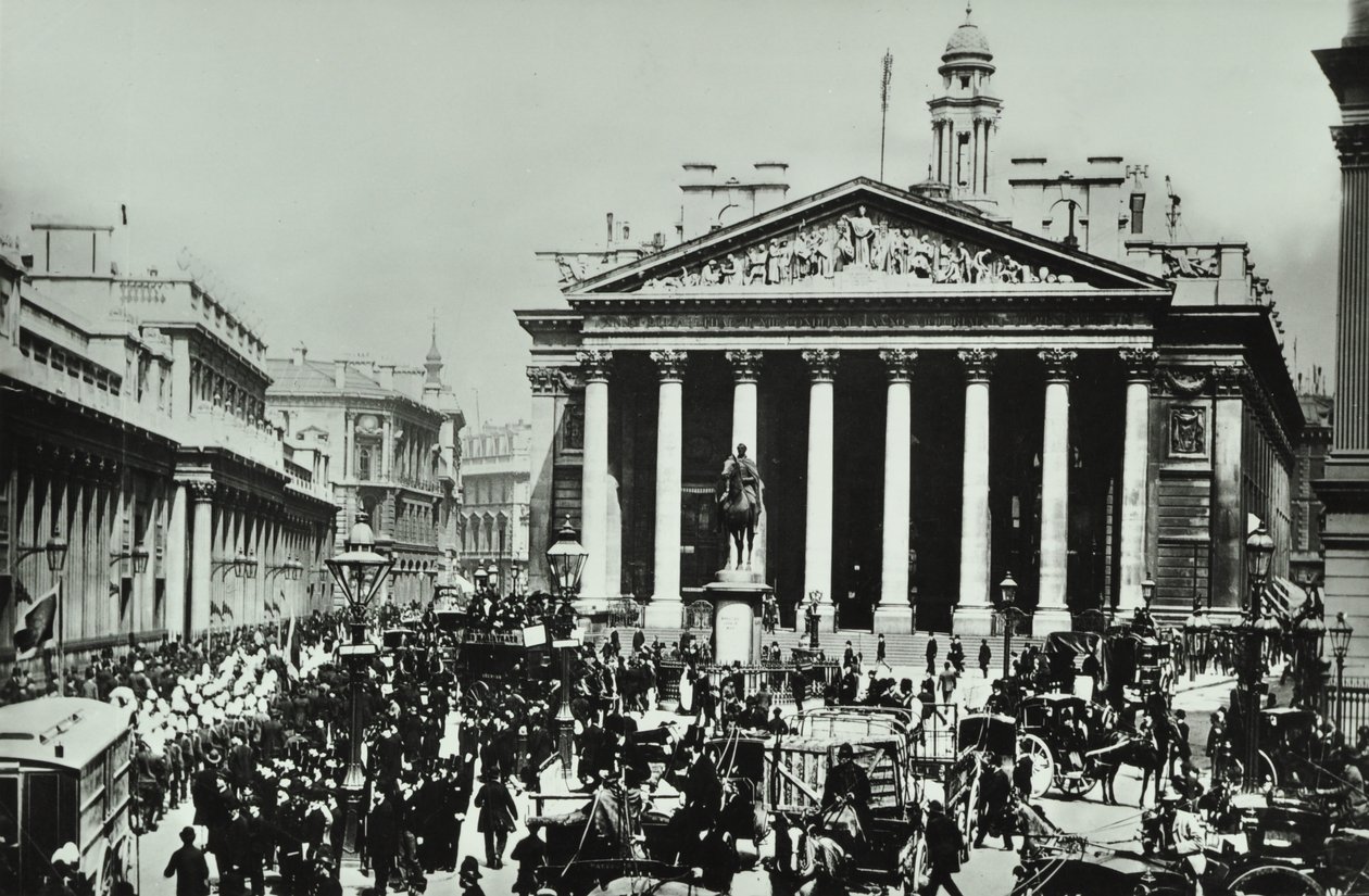 Bank Of England, Threadneedle Street, City of London, 1890 av English Photographer