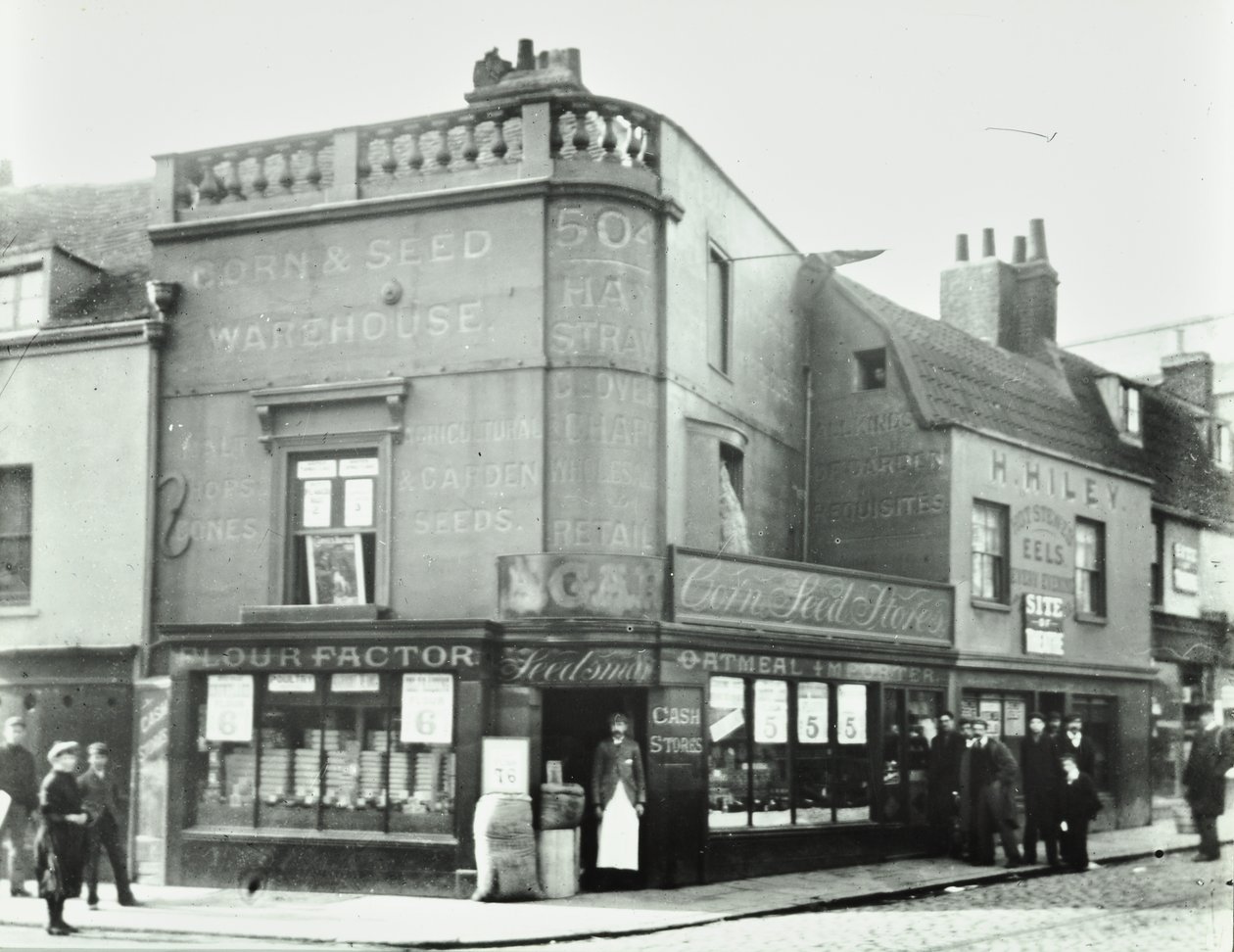 Deptford Broadway: gatebilde med butikkfronter, London, 1897 av English Photographer