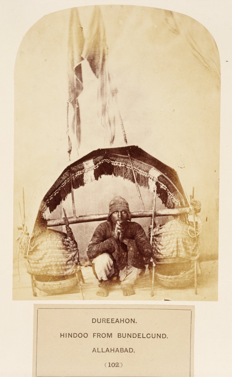 Dureeahon, Hindoo fra Bundelcund, Allahabad, fra The People of India, av J. Forbes Watson, utgitt 1868 (albumtrykk) av English Photographer