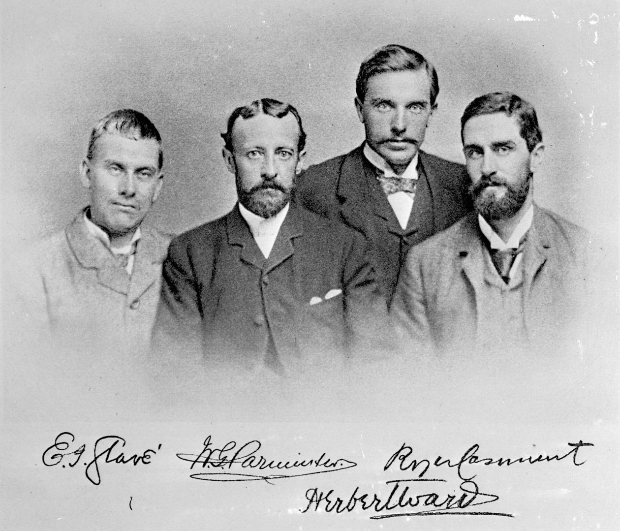 E.J. Glave, W.G. Parminter, Herbert Ward og Roger Casement av English Photographer