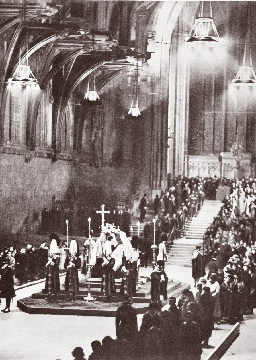 George V liggende i staten i Westminster Hall, 1936 av English Photographer