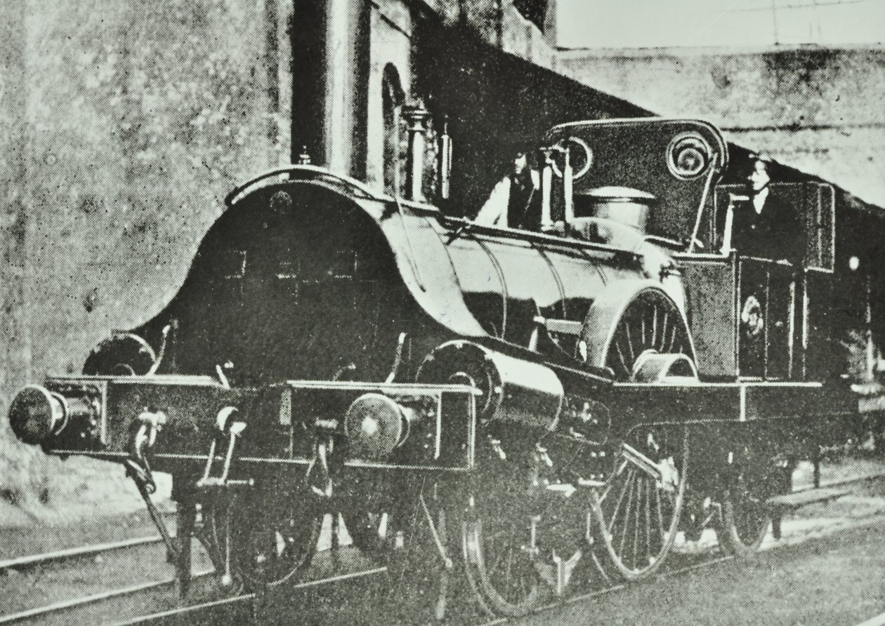 Great Eastern Railway (London og Blackwall-seksjonen) Tanklokomotiv med en sjåfør, 1860 av English Photographer
