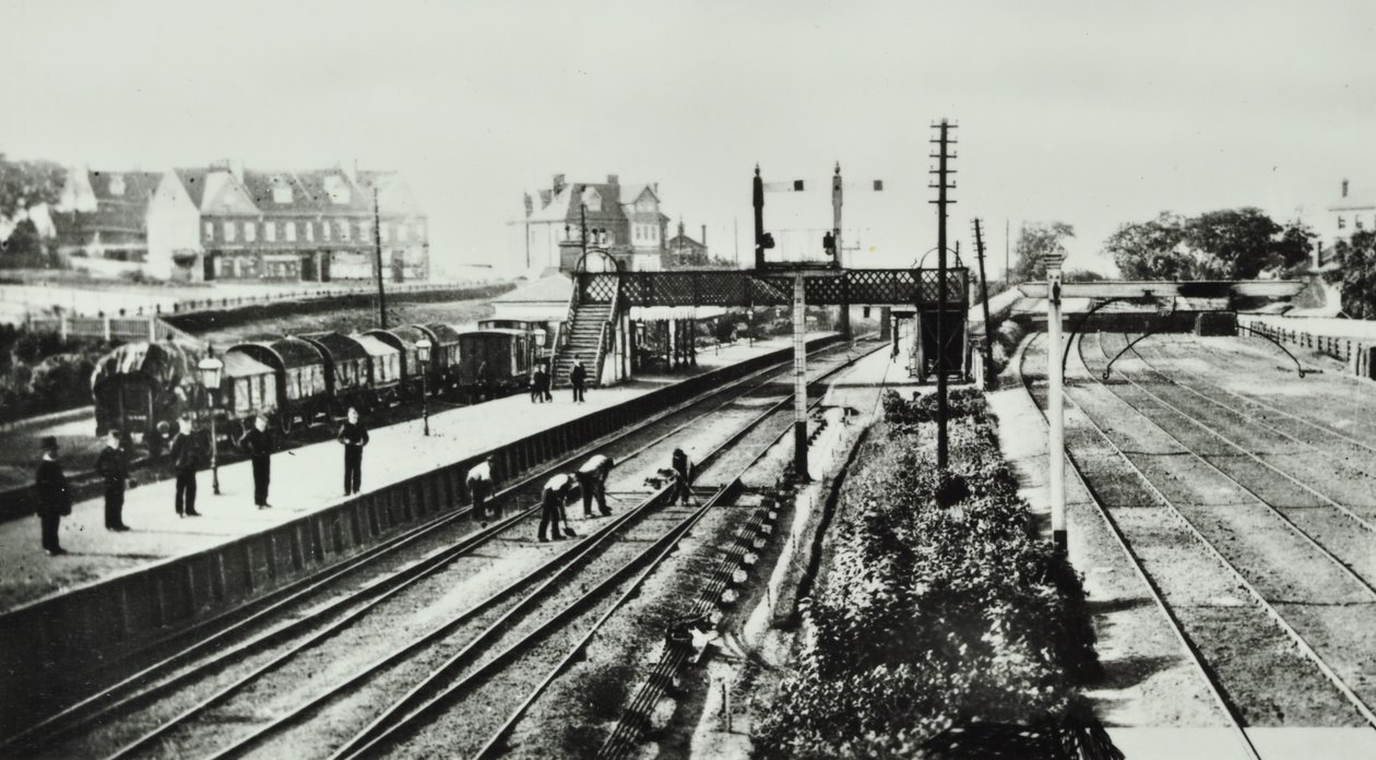 Grove Park Station: eksteriør og plattformer, 1888 av English Photographer