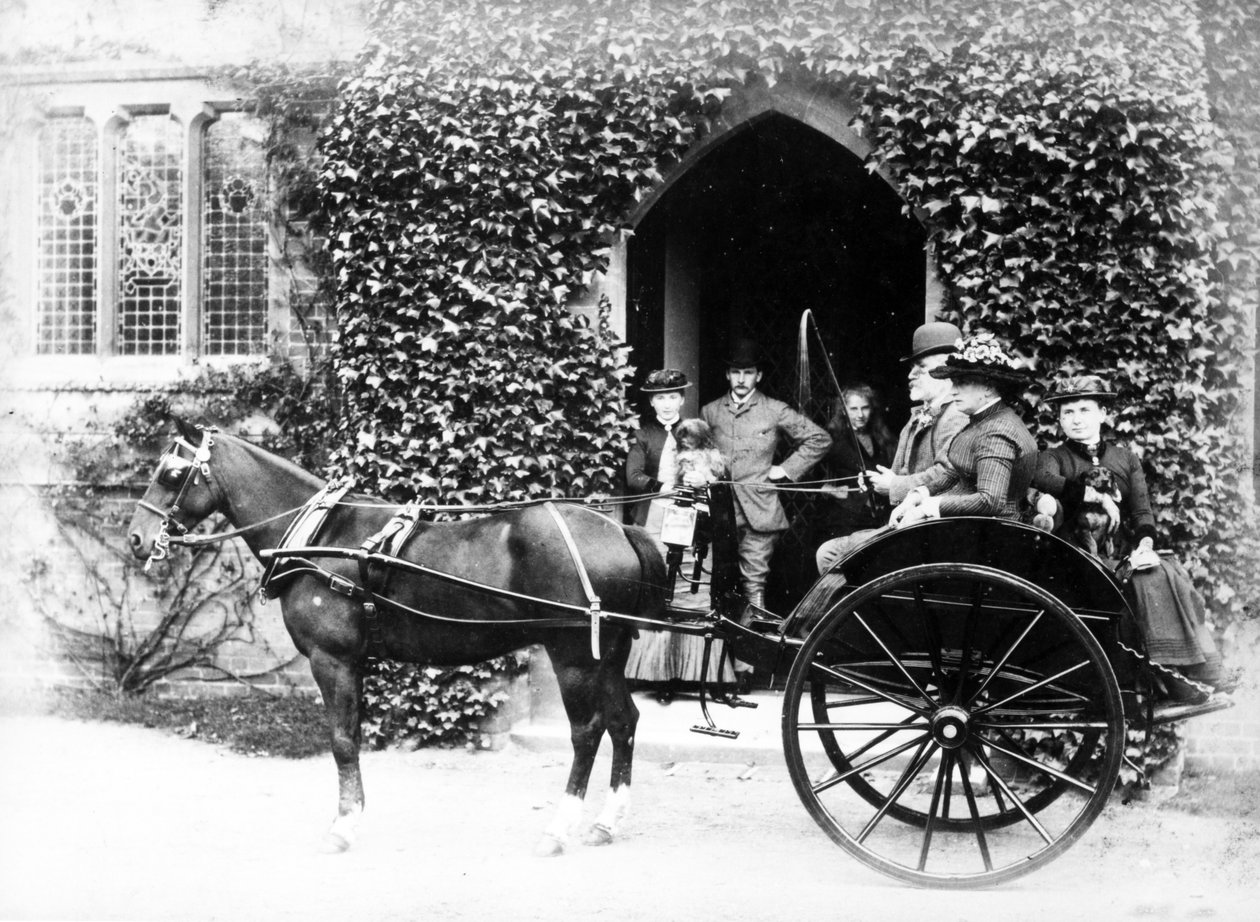 Hest og fellerid, ca. 1890 av English Photographer