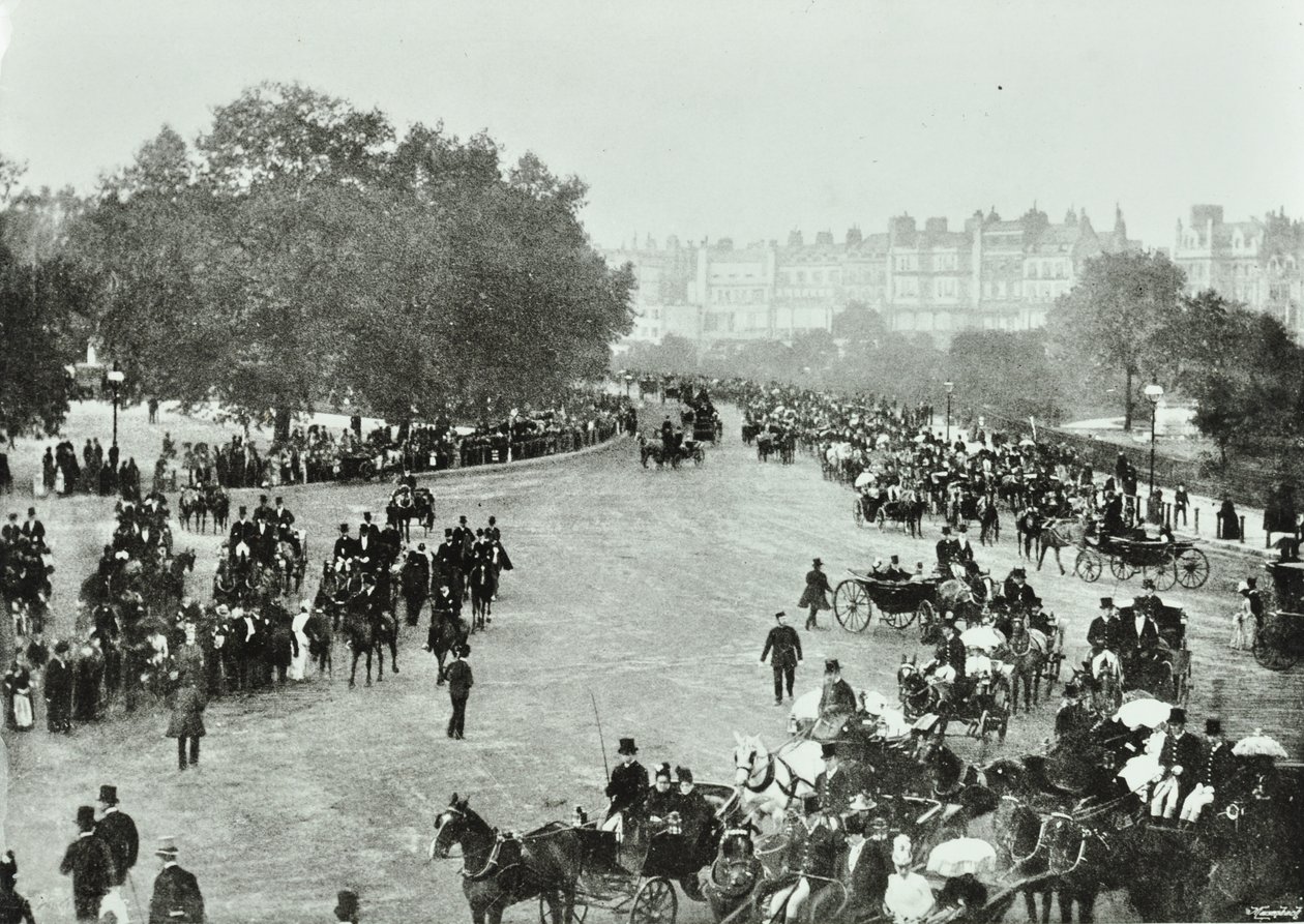 Hyde Park Corner, Westminster LB: Hyde Park Corner ser til Park Lane, 1896 av English Photographer