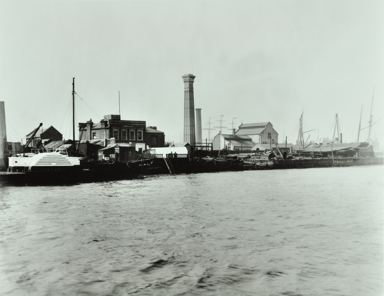 Isle of Dogs pumpestasjon: eksteriør, 1895 av English Photographer