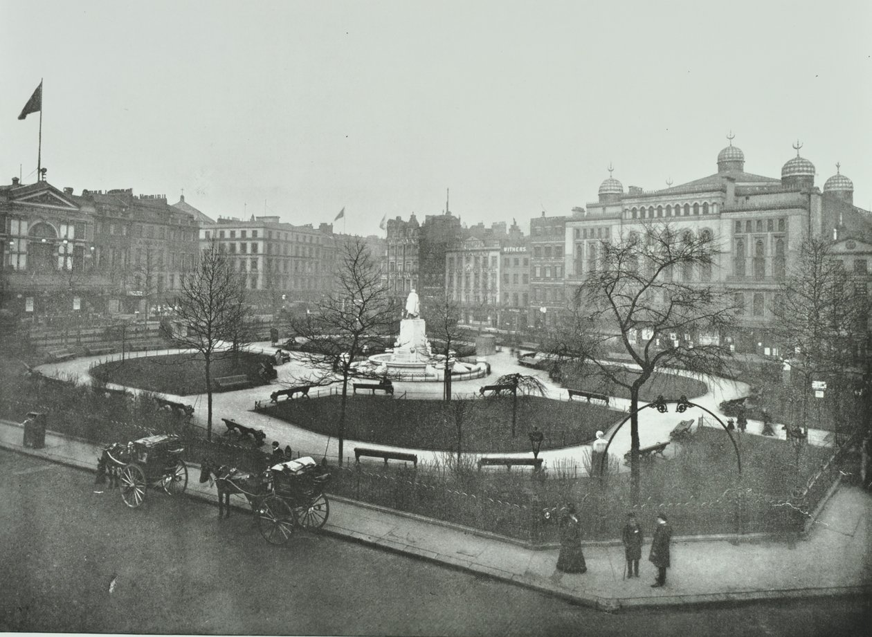 Leicester Square, Westminster LB: ser mot nordøst, 1896 av English Photographer