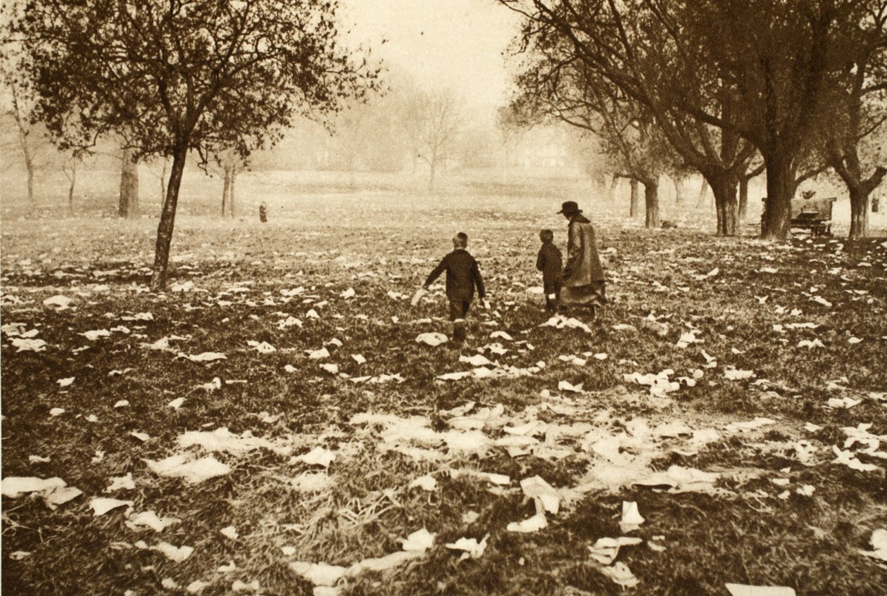 Søppel-strødd gress på Hampstead Heath dagen etter en helligdag, fra Wonderful London, publisert 1926-27 (fotogravyr) av English Photographer