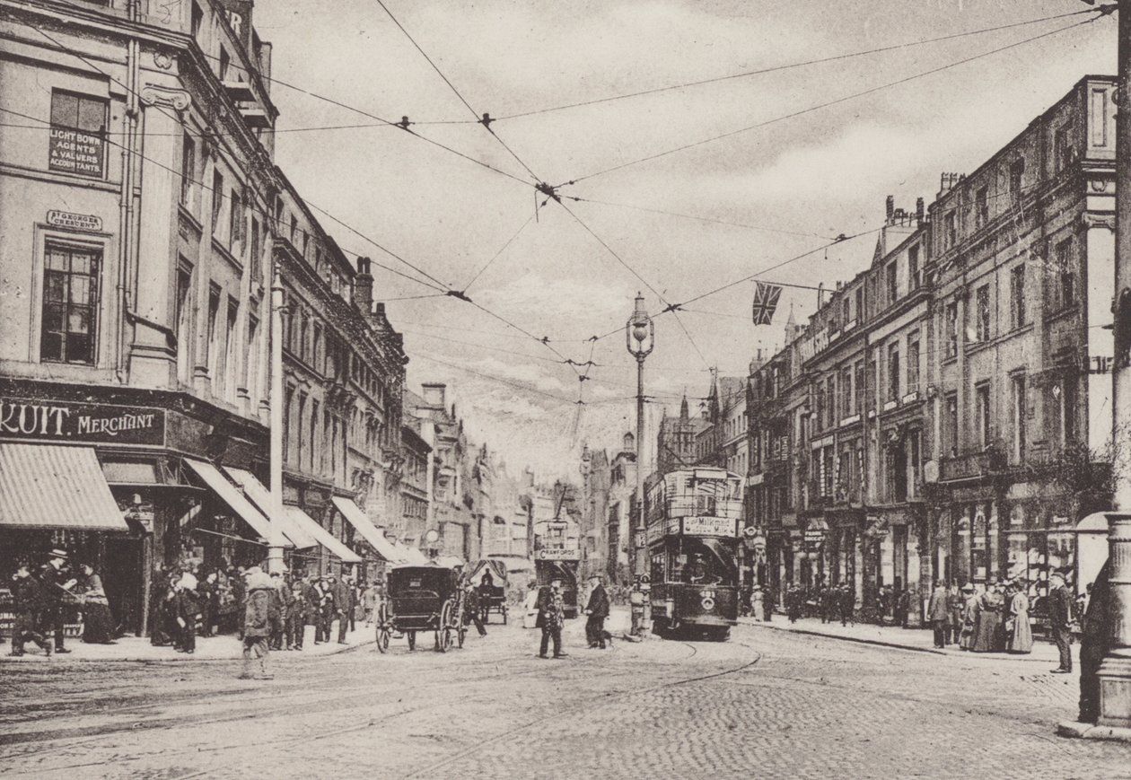Lord Street, Liverpool (s/hvitt bilde) av English Photographer