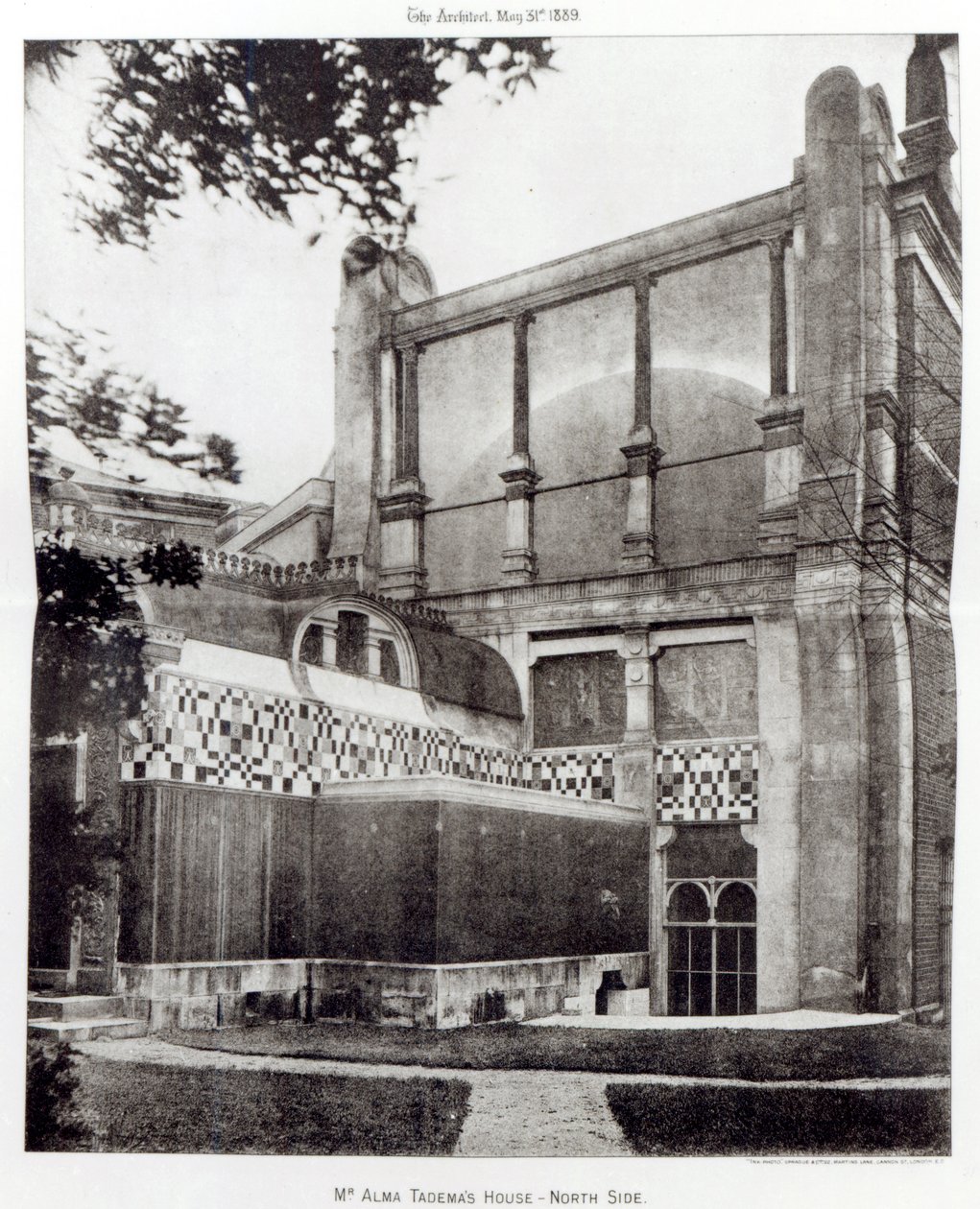 Mr. Alma Tademas House, North Side, 34 Grove End Road, London, 1889 av English Photographer