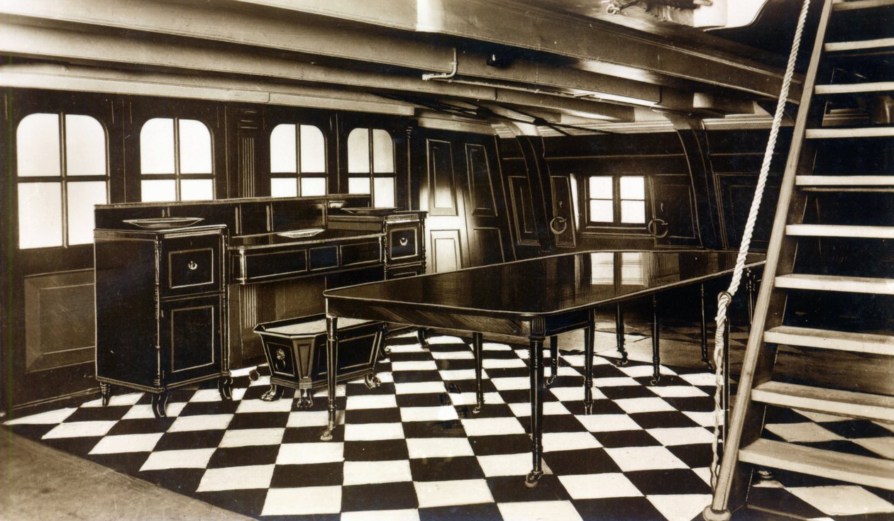 Nelsons Dining Room ombord på HMS Victory av English Photographer