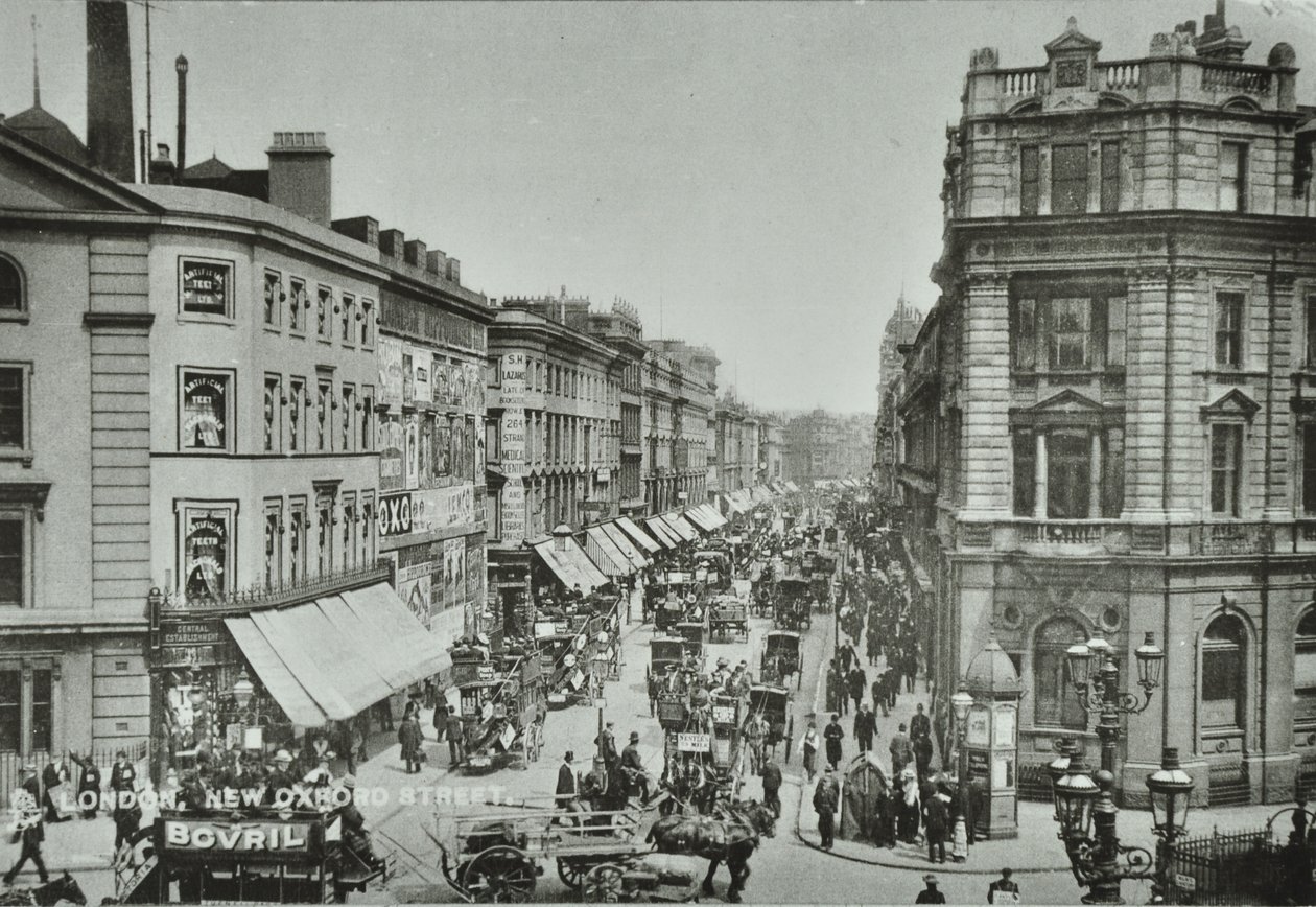 New Oxford Street: ser østover fra Saint Giles Circus, 1895 av English Photographer