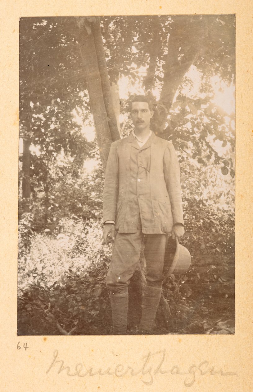 Portrett av Richard Meinertzhagen av Bailey, i indiske fotografier av F.M. Bailey 1900-03 (sepia-bilde) av English Photographer