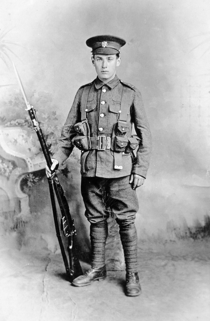 Menig fra Devonshire Regiment, den britiske hæren av English Photographer