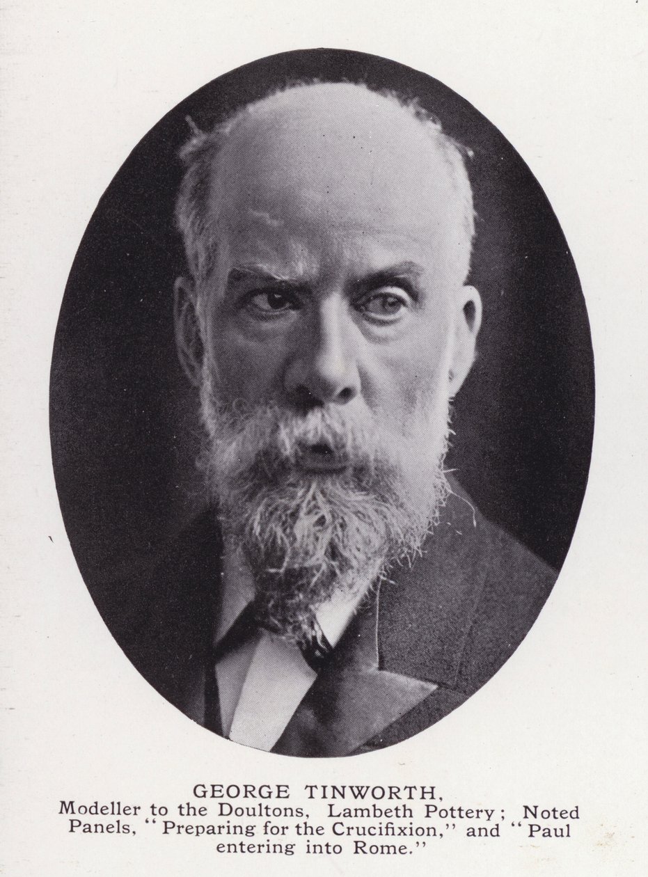 Prominente menn fra London: George Tinworth (s/hvitt-bilde) av English Photographer