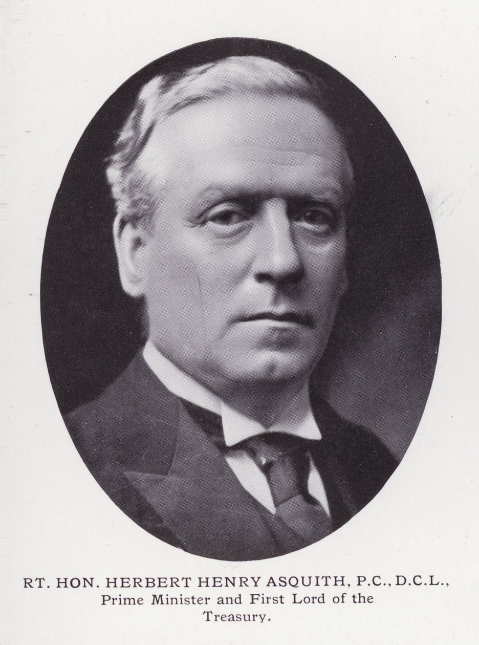 Prominente menn fra London: Rt Hon Herbert Henry Asquith (s/hvitt-bilde) av English Photographer