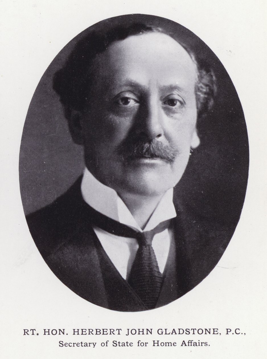 Prominente menn fra London: Rt Hon Herbert John Gladstone (s/hvitt-bilde) av English Photographer