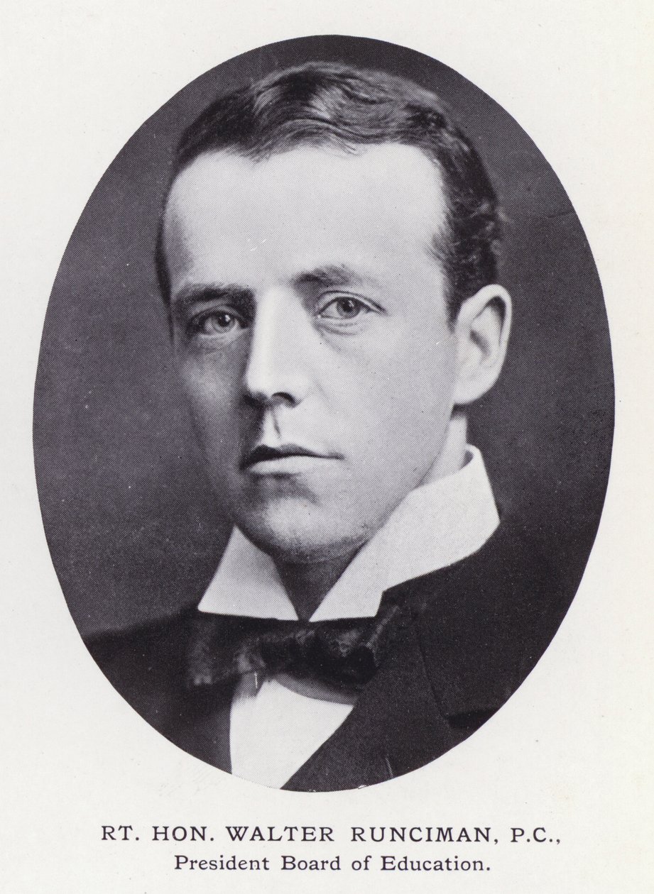 Prominente menn fra London: Rt Hon Walter Runciman (s/hv-bilde) av English Photographer