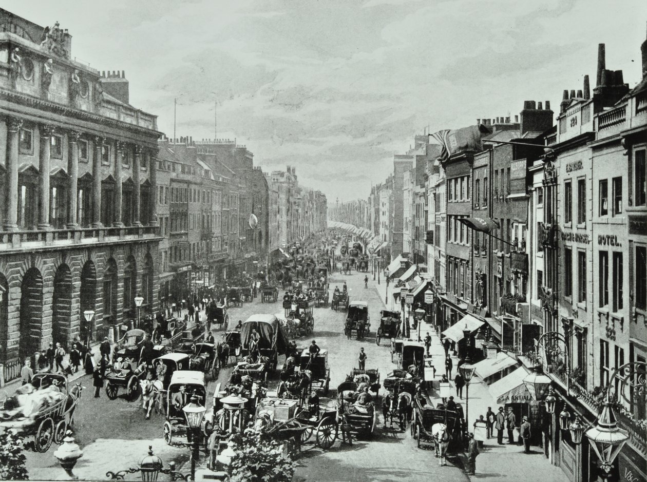 Somerset House, Strand, Westminster LB: ser vestover fra Saint Mary-le-Strand, 1895 av English Photographer