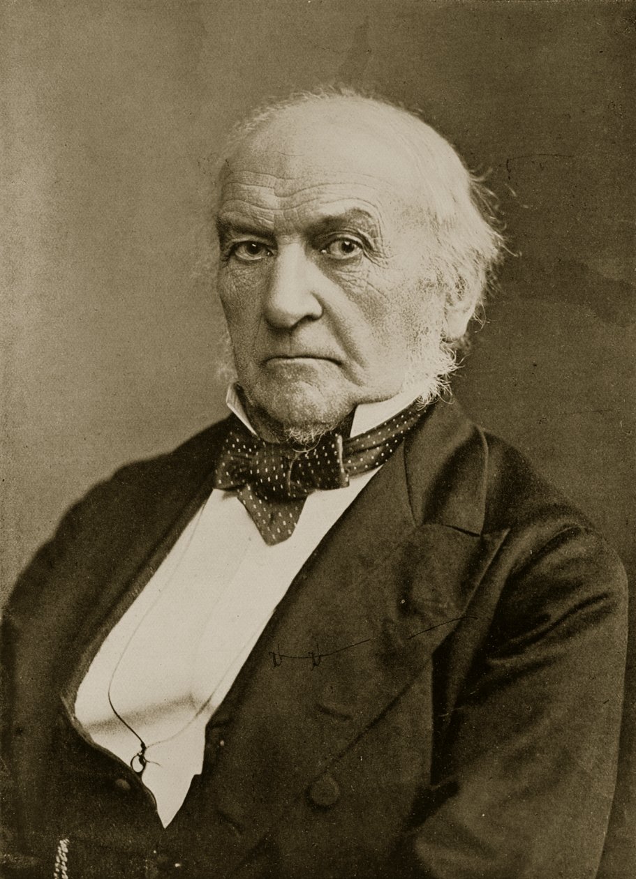 Høyre Hon. W. E. Gladstone (sepia-bilde) av English Photographer