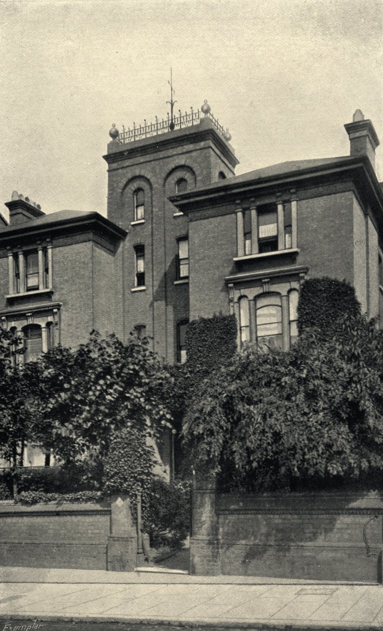 Hjemmet til Theodore Watts-Dunton (1832-1914) i Putney Hill av English Photographer