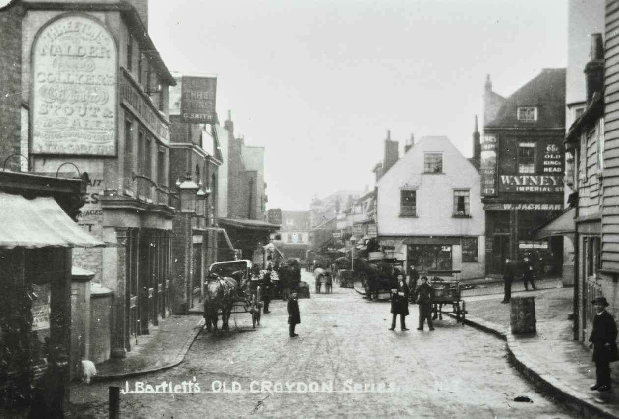 Three Tuns Old Kings Head, Surrey Street, Croydon: generell utsikt, 1885 av English Photographer