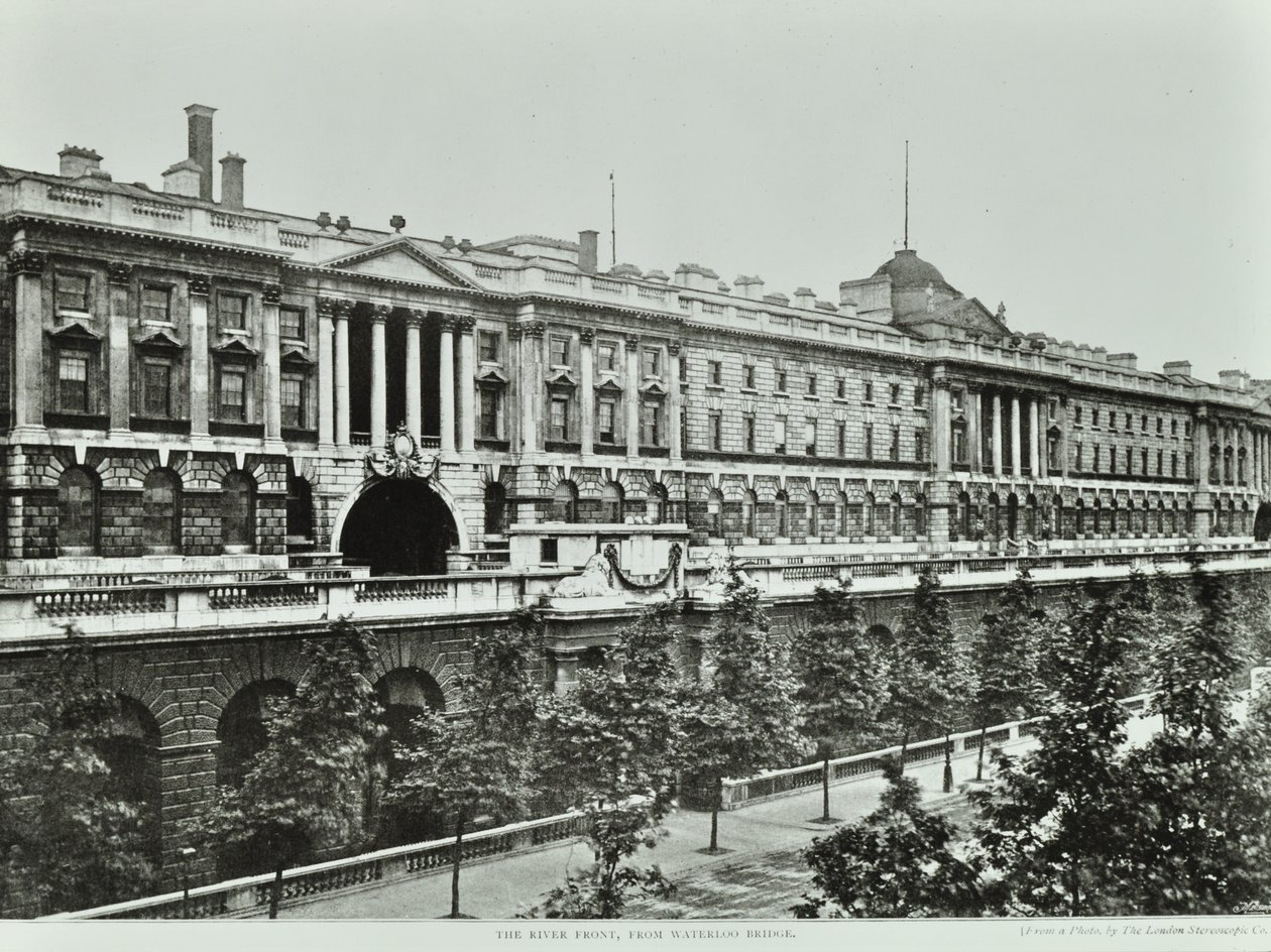 Victoria Embankment, Westminster LB: Somerset House, høyde til Victoria Embankment, 1896 av English Photographer