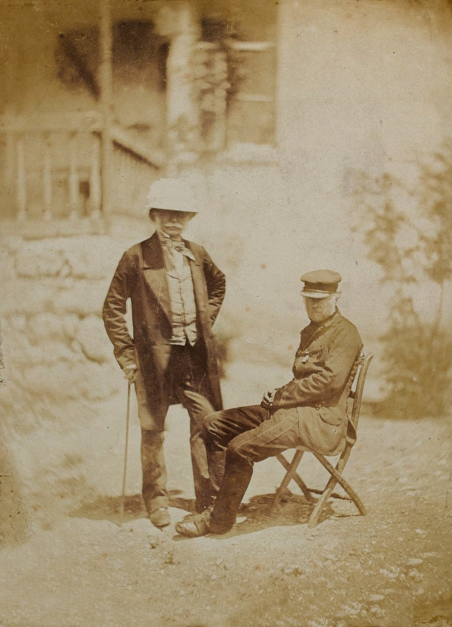 Viscount Gough og general Sir W. Codrington ved HQ Sebastopol (sepia-bilde) av English Photographer