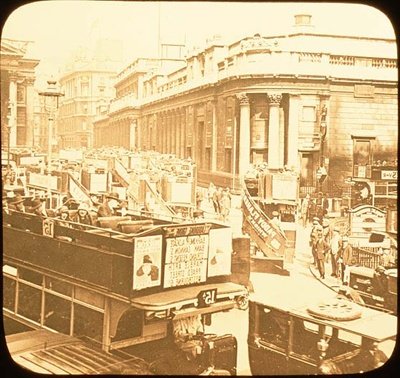 Bank of England og Royal Exchange, London av English Photographer English Photographer