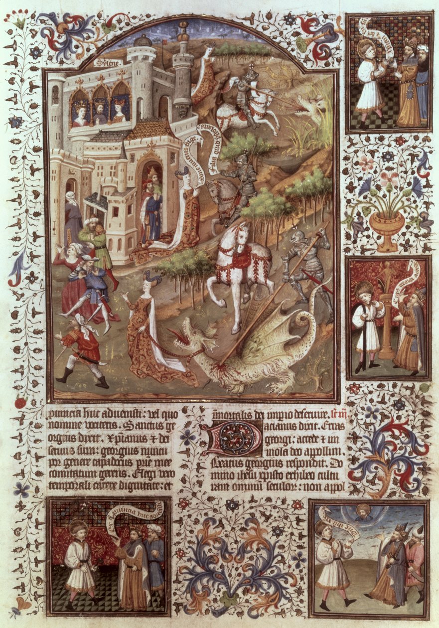 17294, fol 448 St. George dreper Dragons av English School