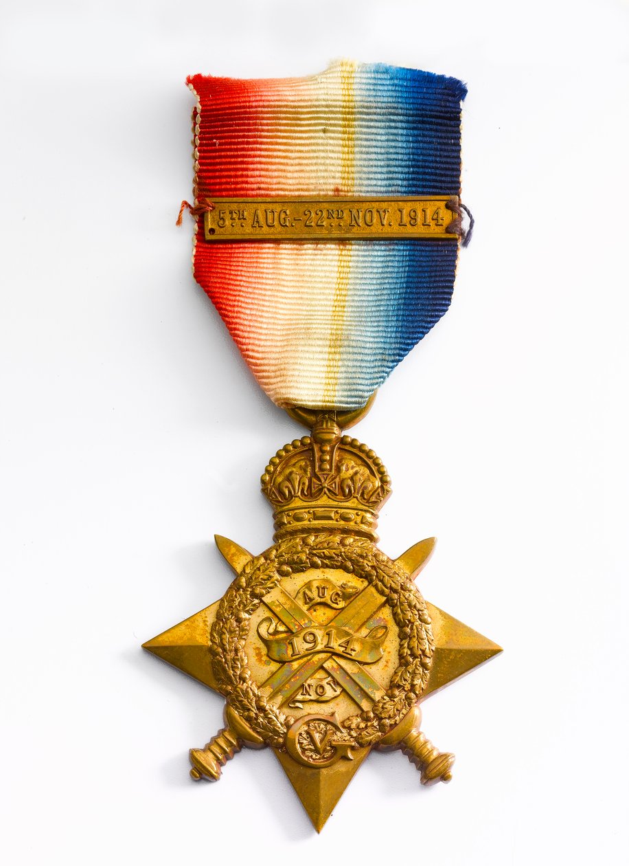 1914 Star, ca. 1917 (bronse med silkebånd) av English School