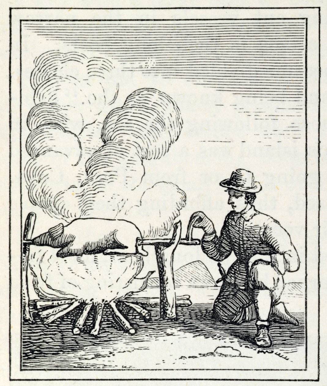 A Boucan, fra "Santo Domingo Past and Present" av Samuel Hazard, pub. 1873 av English School