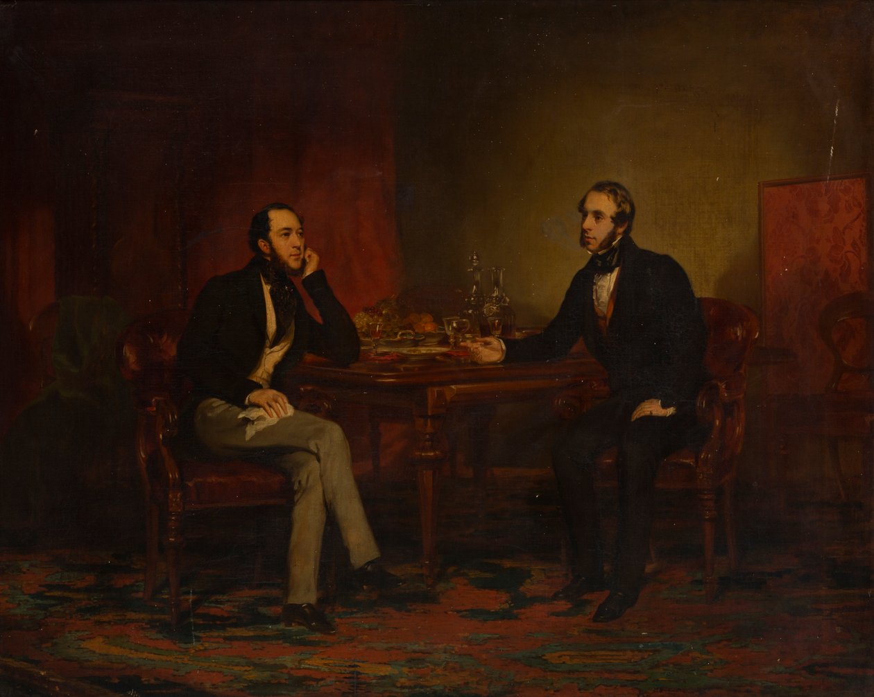 A Conversation Piece, ca. 1840 (olje på lerret) av English School